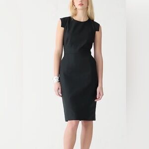NWOT J. Crew Navy Blue Resume Sheath Wool Dress size 10 Tall